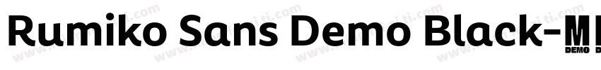 Rumiko Sans Demo Black字体转换